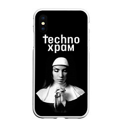 Чехол iPhone XS Max матовый Techno храм монашка в молитве