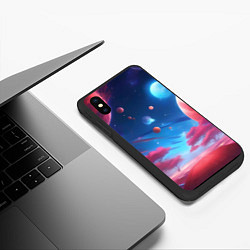 Чехол iPhone XS Max матовый Красный лес, цвет: 3D-черный — фото 2