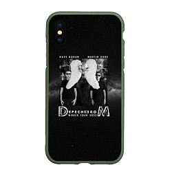 Чехол iPhone XS Max матовый Depeche Mode - Memento mori worldwilde tour, цвет: 3D-темно-зеленый