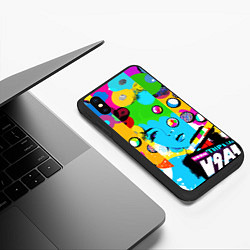 Чехол iPhone XS Max матовый Girls face - pop art, цвет: 3D-черный — фото 2