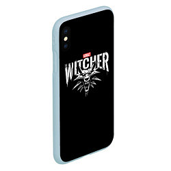 Чехол iPhone XS Max матовый Geralt the Witcher, цвет: 3D-голубой — фото 2