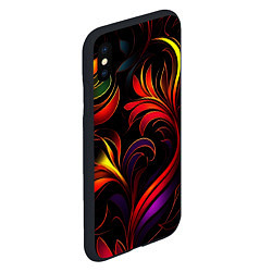 Чехол iPhone XS Max матовый Паттерн русские узоры, цвет: 3D-черный — фото 2