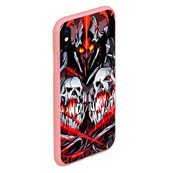 Чехол iPhone XS Max матовый Красные адские черепа, цвет: 3D-баблгам — фото 2
