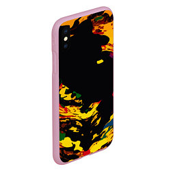 Чехол iPhone XS Max матовый Черная абстрактная дыра, цвет: 3D-розовый — фото 2