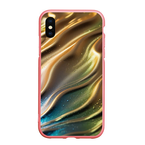 Чехол iPhone XS Max матовый Металлический атласный песок / 3D-Баблгам – фото 1