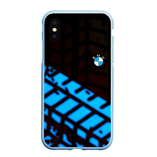 Чехол iPhone XS Max матовый BMW sport car abstraction / 3D-Голубой – фото 1