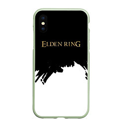 Чехол iPhone XS Max матовый Elden ring gold, цвет: 3D-салатовый