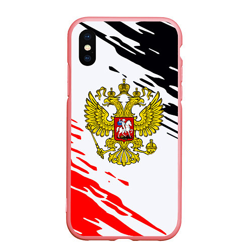 Чехол iPhone XS Max матовый Россия имперские краски текстура / 3D-Баблгам – фото 1