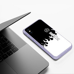 Чехол iPhone XS Max матовый Tom Clancy raimbow six fire, цвет: 3D-светло-сиреневый — фото 2