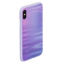 Чехол iPhone XS Max матовый Неоновая поверхность воды, цвет: 3D-светло-сиреневый — фото 2