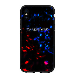 Чехол iPhone XS Max матовый Darksiders space logo, цвет: 3D-черный