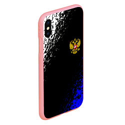 Чехол iPhone XS Max матовый Герб РФ краски текстура, цвет: 3D-баблгам — фото 2