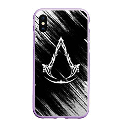 Чехол iPhone XS Max матовый Assassins creed Mirage - потертости, цвет: 3D-сиреневый