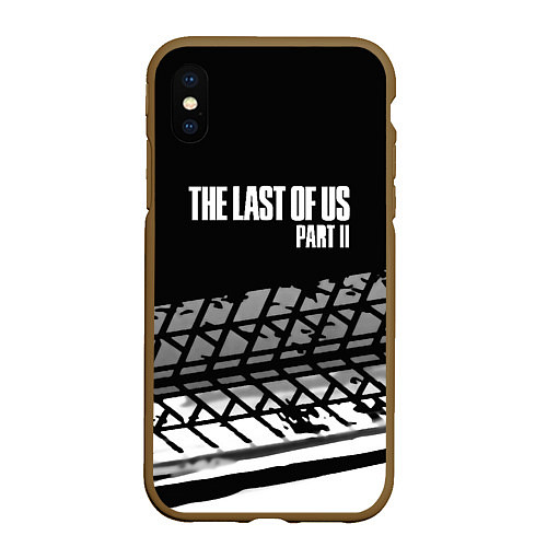 Чехол iPhone XS Max матовый The Last of Us краски асфальт / 3D-Коричневый – фото 1