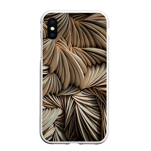 Чехол iPhone XS Max матовый Текстурные фоны / 3D-Белый – фото 1