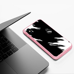 Чехол iPhone XS Max матовый Real madrid белые краски текстура, цвет: 3D-баблгам — фото 2
