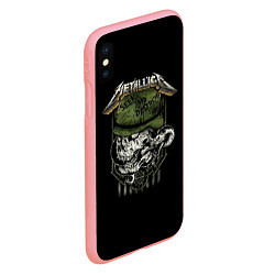 Чехол iPhone XS Max матовый Metallica - skull, цвет: 3D-баблгам — фото 2