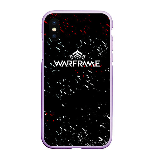 Чехол iPhone XS Max матовый Warframe краски пали текстура / 3D-Сиреневый – фото 1