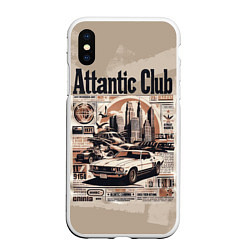 Чехол iPhone XS Max матовый Attantic club, цвет: 3D-белый