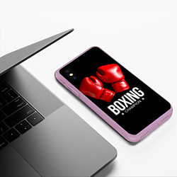 Чехол iPhone XS Max матовый Boxing Champion, цвет: 3D-сиреневый — фото 2