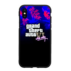 Чехол iPhone XS Max матовый GTA vice city tropic game