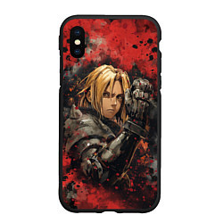 Чехол iPhone XS Max матовый Edward Elric - Fullmetal Alchemist, цвет: 3D-черный