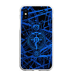 Чехол iPhone XS Max матовый Fullmetal Alchemist - symbols