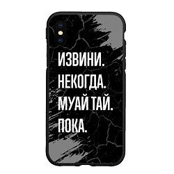 Чехол iPhone XS Max матовый Извини некогда муай тай, пока