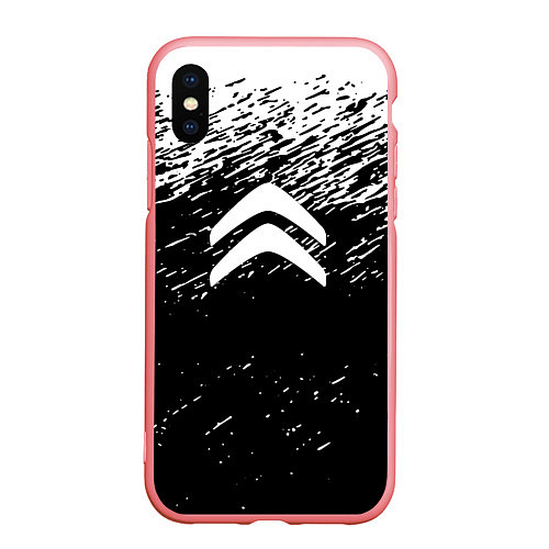 Чехол iPhone XS Max матовый Citroen краски тектсура / 3D-Баблгам – фото 1