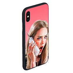 Чехол iPhone XS Max матовый Мем блондинка из фильма Дрянные девчонки, цвет: 3D-черный — фото 2