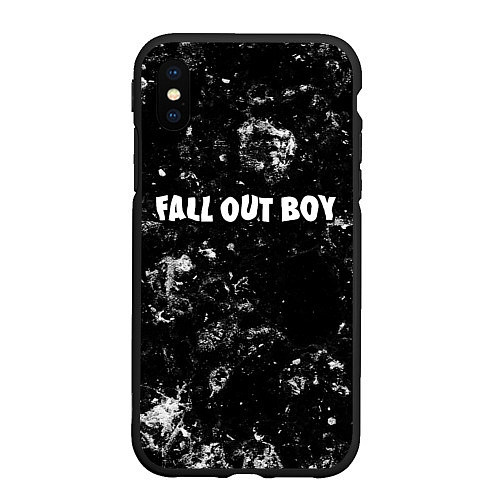Чехол iPhone XS Max матовый Fall Out Boy black ice / 3D-Черный – фото 1