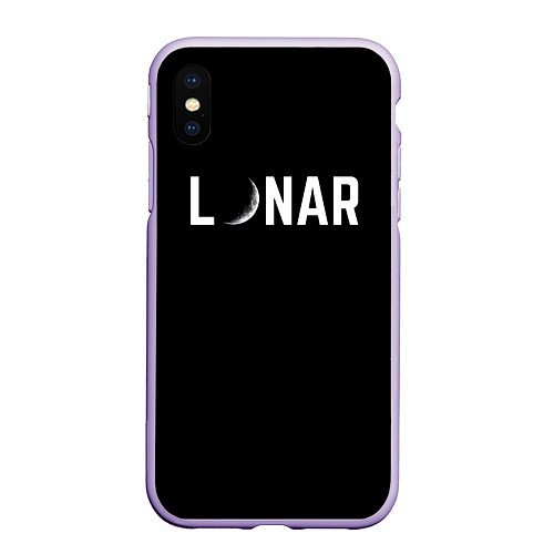 Чехол iPhone XS Max матовый Lunar / 3D-Светло-сиреневый – фото 1