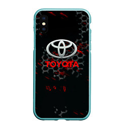 Чехол iPhone XS Max матовый Toyota краски броня, цвет: 3D-мятный