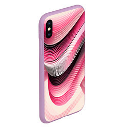 Чехол iPhone XS Max матовый Волны - текстура, цвет: 3D-сиреневый — фото 2