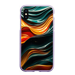 Чехол iPhone XS Max матовый Вязкая объемная текстура, цвет: 3D-светло-сиреневый