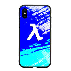 Чехол iPhone XS Max матовый Half life cold steel, цвет: 3D-черный