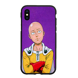 Чехол iPhone XS Max матовый Realistic Saitama, цвет: 3D-черный