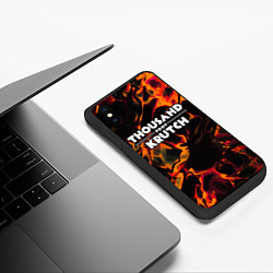 Чехол iPhone XS Max матовый Thousand Foot Krutch red lava, цвет: 3D-черный — фото 2