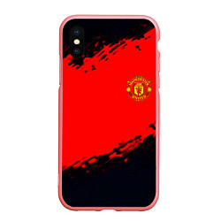 Чехол iPhone XS Max матовый Manchester United colors sport, цвет: 3D-баблгам