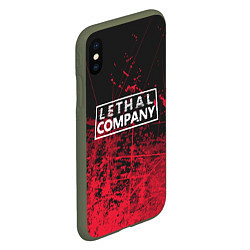 Чехол iPhone XS Max матовый Lethal Company: Red Trail, цвет: 3D-темно-зеленый — фото 2