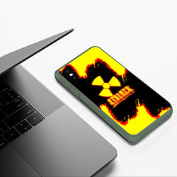 Чехол iPhone XS Max матовый Stalker огненные краски, цвет: 3D-темно-зеленый — фото 2