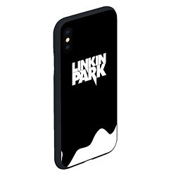 Чехол iPhone XS Max матовый Linkin park краска белая, цвет: 3D-черный — фото 2