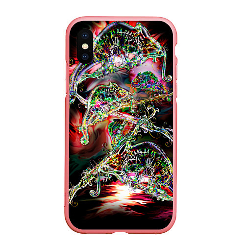 Чехол iPhone XS Max матовый Хамелеоновый рейв / 3D-Баблгам – фото 1