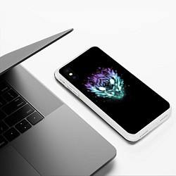 Чехол iPhone XS Max матовый Астральный зверь, цвет: 3D-белый — фото 2