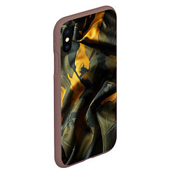 Чехол iPhone XS Max матовый Релистичный камуфляж, цвет: 3D-коричневый — фото 2