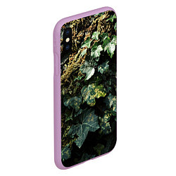 Чехол iPhone XS Max матовый Реалистичный охотничий камуфляж, цвет: 3D-сиреневый — фото 2