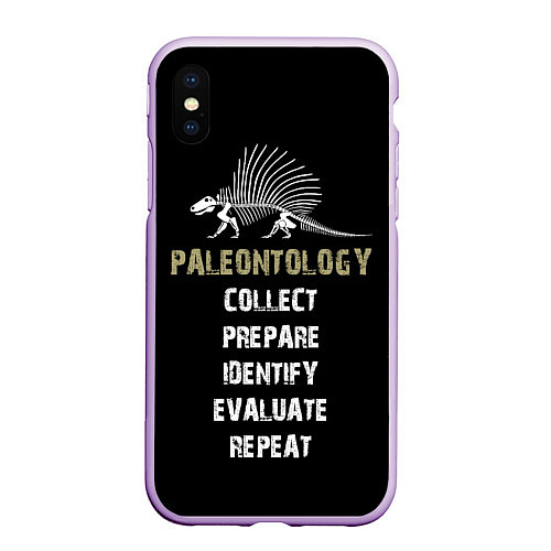 Чехол iPhone XS Max матовый Paleontology dimetrodon / 3D-Сиреневый – фото 1