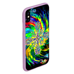 Чехол iPhone XS Max матовый Став обнуление негатива, цвет: 3D-сиреневый — фото 2