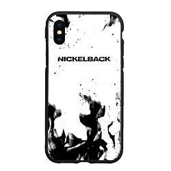 Чехол iPhone XS Max матовый Nickelback серый дым рок