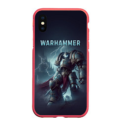 Чехол iPhone XS Max матовый Warhammer - game, цвет: 3D-красный